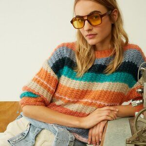 Oui Striped Sweater NWT